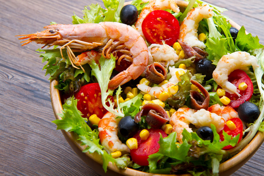 Allergenkennzeichnung Schulung Diätologin Shrimps Salat Krustentiere Lebensmittelunverträglichkeit