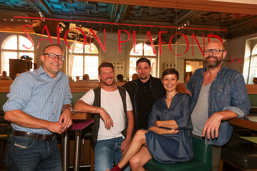 Foto: Tellerberg GmbH/APA-Fotoservice/Tanzer Neues Lokal im Wiener MAK Bart Felix, Peter Eichberger, Tim Mälzer, Barbara Eichberger, Patrick Rüther