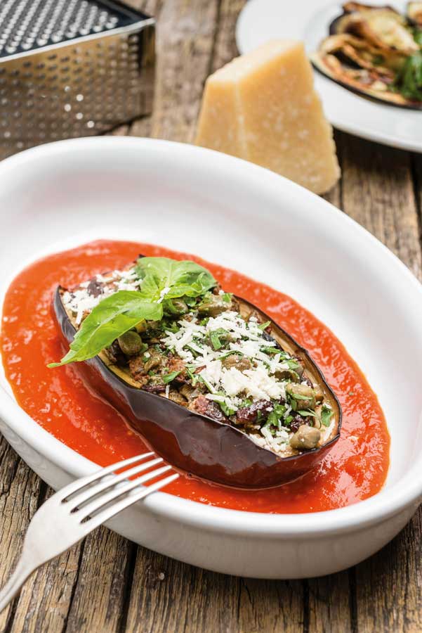 Rezept für überbackene Melanzani Melanzane tarantine