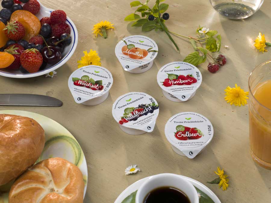 Foto: Unterweger Früchteküche Konfitüren aus heimischem Obst von Unterweger Portionskonfitüren