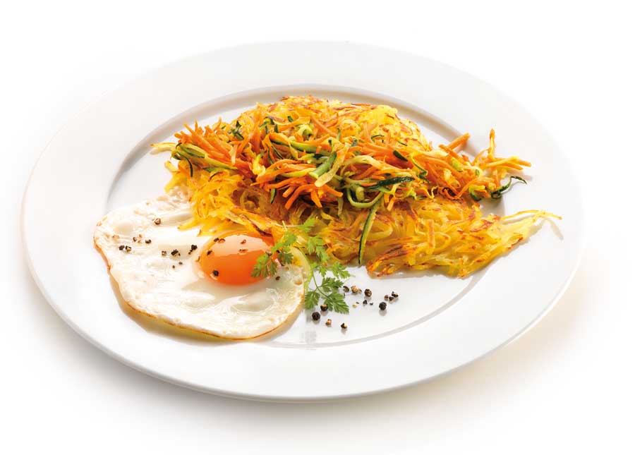Foto: 11er Nahrungsmittel GmbH TK Kartoffelrösti für die Gastronomie fein gerieben von 11er.
