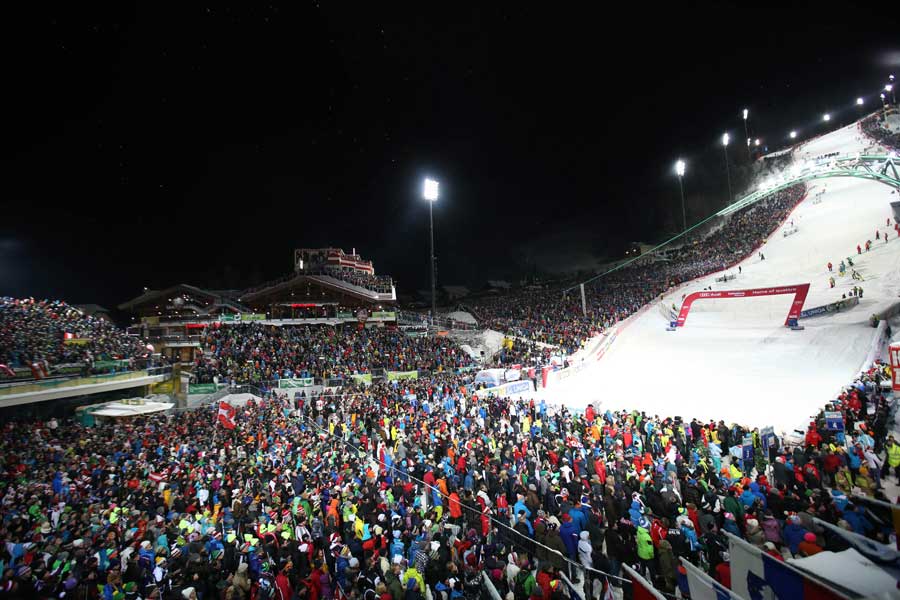 Foto: Pressefoto Scharinger/Daniel Scharinger Nachtslalom als Touristenmagnet Schladming-Dachstein