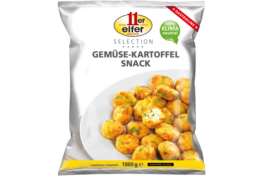 Gemüse-Kartoffel Snack mit feiner Füllung Gastronomie