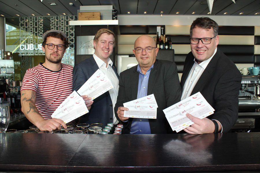 WKO Oberösterreich Next Generation : CulinaryArt-Festival Initiatoren v.l.: Michael Steininger (Muto), Michael Nell (Obmann hotspots), Gerold Royda (FG Obmann Hotellerie) und Thomas Mayr-Stockinger (FG Obmann Gastronomie)