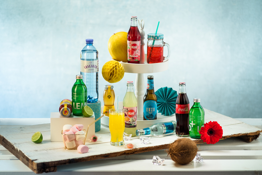 Coole Drinks für heiße Tage: Fruchtige Limonaden sind nicht nur pur ein Genuss, sondern machen auch als Filler eine gute Figur. (Foto: Transgourmet Österreich)