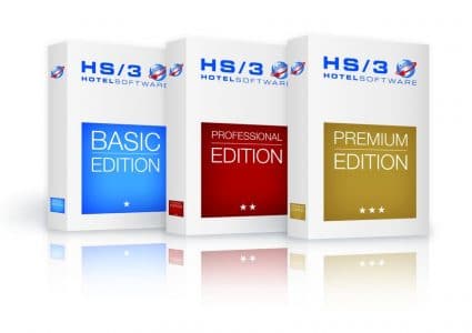 Hotelmanagement Software Mit den Editionen Basic, Professional und Premium bietet HS/3 für jede Hotelgröße die passende Lösung.