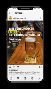 Drinks kann man jetzt auch online spendieren   - Aktuelles - Otta Mockup Handy Instagram Post