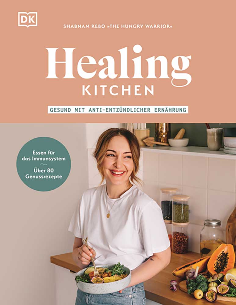 Shabnam Rebo: Healing Kitchen – gesund mit anti-entzündlicher Ernährung, ISBN 978-3-8310-4324-8 192 Seiten, € 20,60 