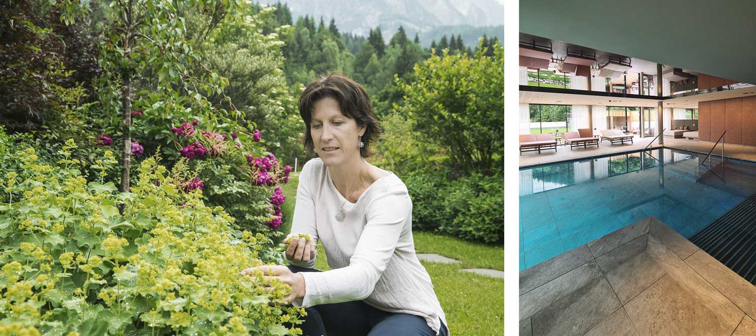 Fotos: Hotel Rupertus Nadja Blumenkamp, Gastgeberin im Biohotel Rupertus, setzt auf 100 Prozent BIO. Trotz neuem Spabereich ist das Biohotel Rupertus klimaneutral. Fotos: Hotel Rupertus