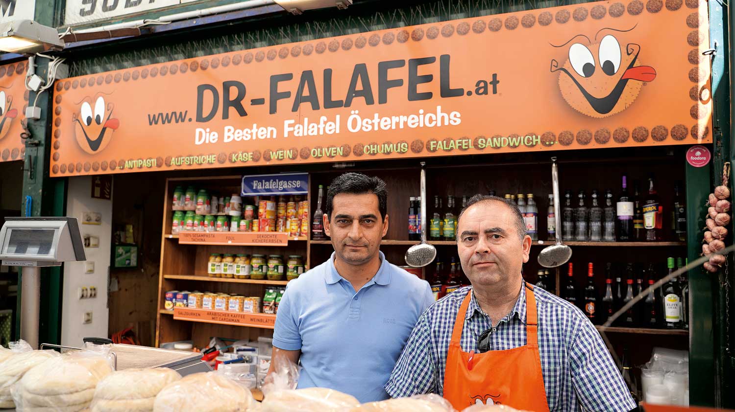 Dr. Falafel auf dem Wiener Naschmarkt