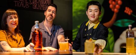 © Martin Steiger Die Star-Bartender Haley Traub, Brandon Bramhall und Leo Kim (v. l.) waren zu Gast in Wien.